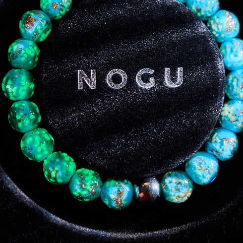 Céruléen | Argent sterling .925 | Bracelet Verre Luciole